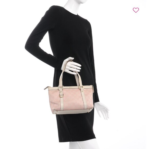 GUCCI Monogram Small Abbey Tote Pink - Picture 10 of 11